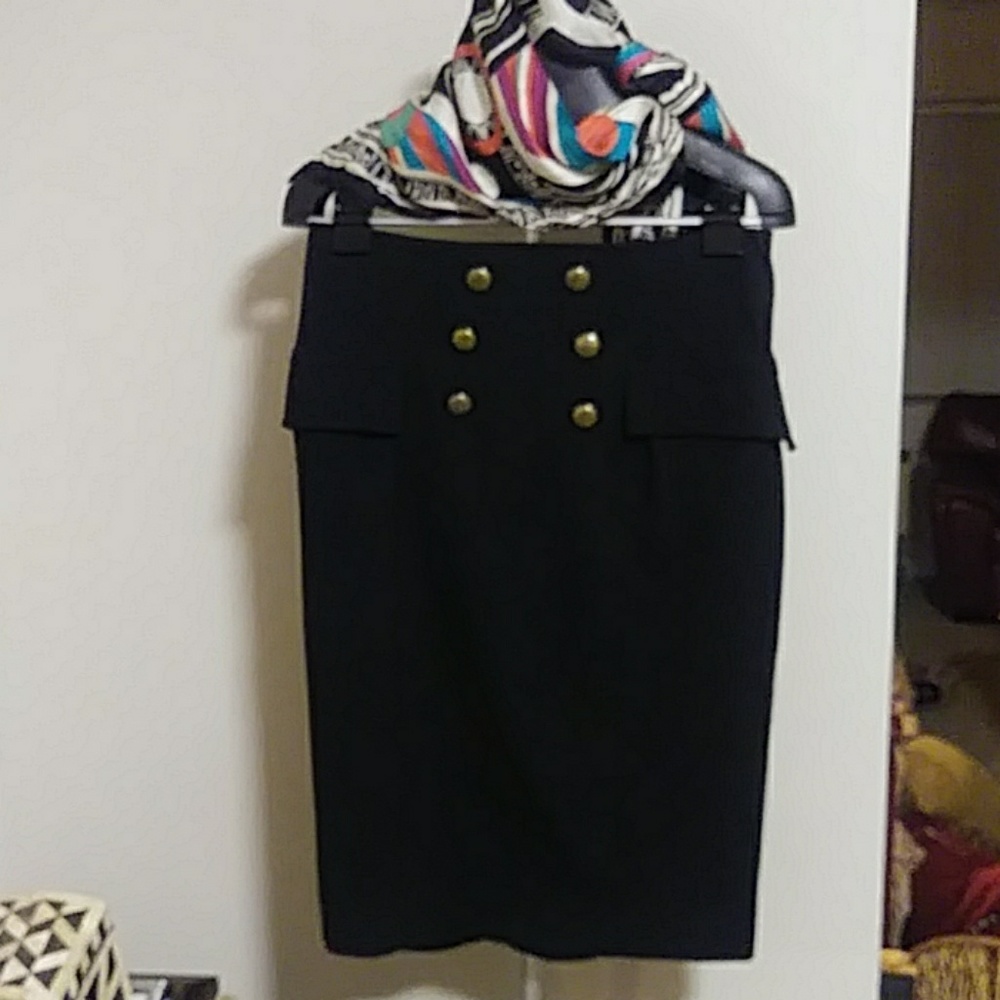 DVF Black Stretch Skirt